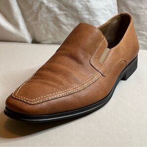 Bruno Magli Raging Collection Made in Italy Tan Leather Loafers Sz 13 Summer